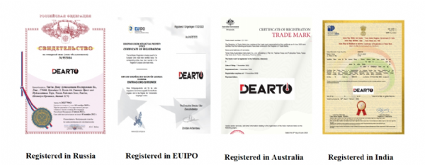 News | Congratulations to DEARTO, completed the international market brand registration